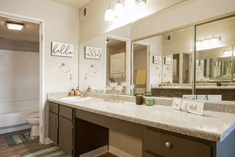 Bathroom Vanity at Villas Del Cielo Aprartments in Albuquerque New Mexico October 2020
