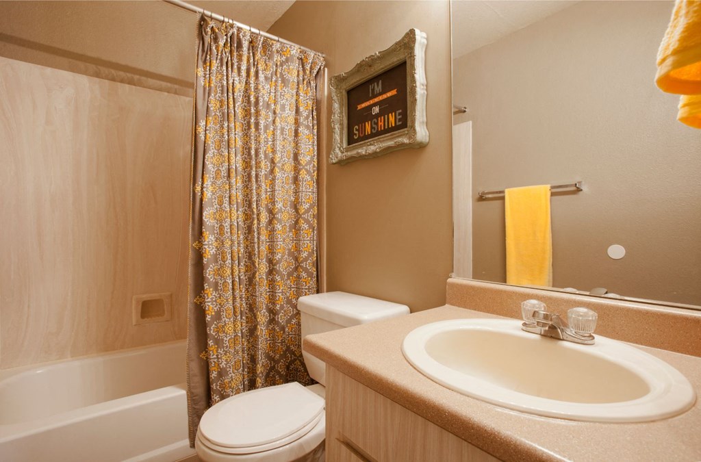 Bathroom & Bathroom Vanity at Zona Village Apartments in Tucson, AZ