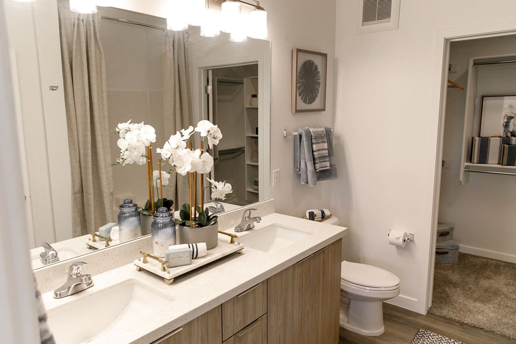 Bathroom at Amavida Marana Apartments in Tucson