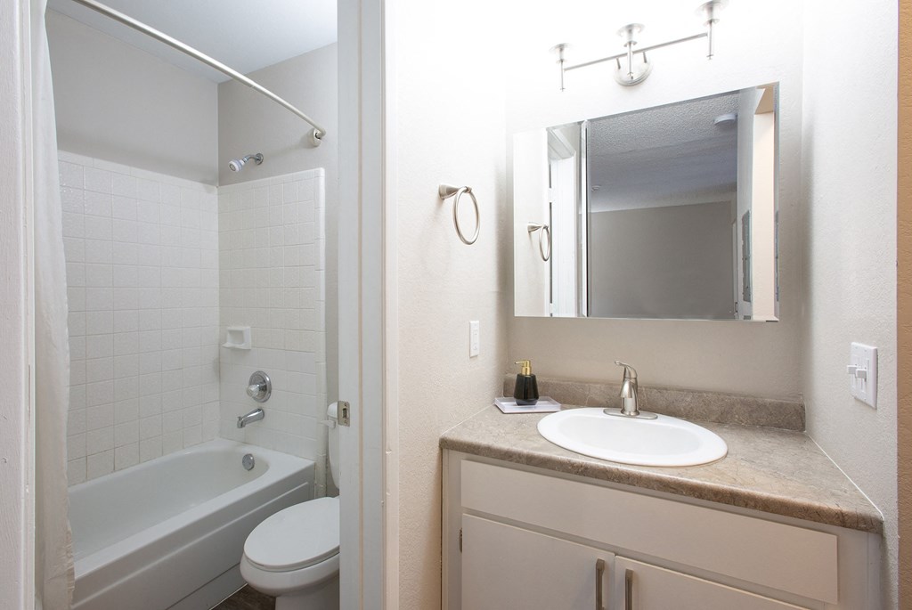 Bathroom at Sky Island Apartments