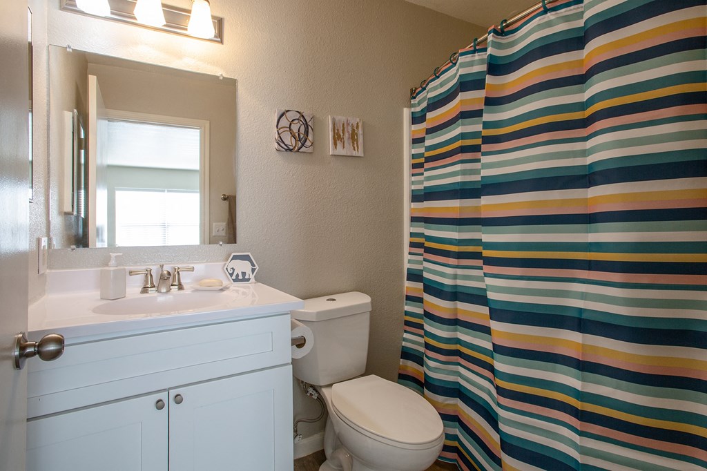 Bathroom at The Bluffs at Tierra Contenta Apartments