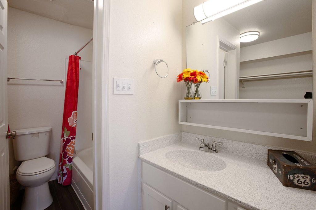 Bathroom at Whispering Sands Apartments in Albuquerque