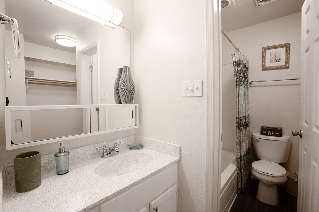 Bathroom at Whispering Sands Apartments in Albuquerque