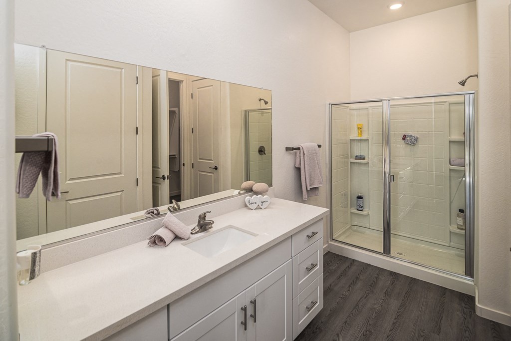 Bathroom in a 2 Bedroom and 2 Bathroom Apartment Home at Linda Vista Luxury Rentals in Oro Valley Arizona