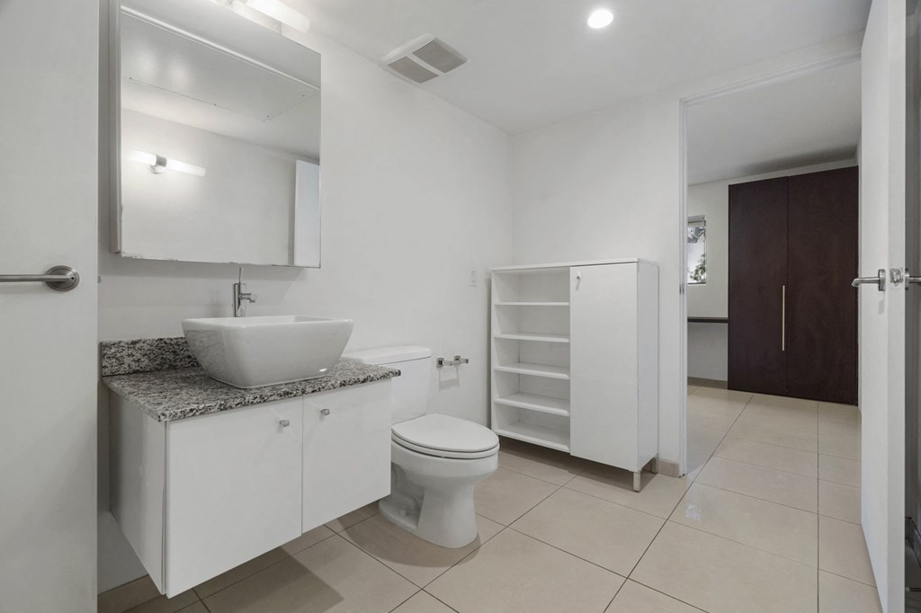 Bathroom vanity at The Regency Apartments in Tempe AZ Nov 2020