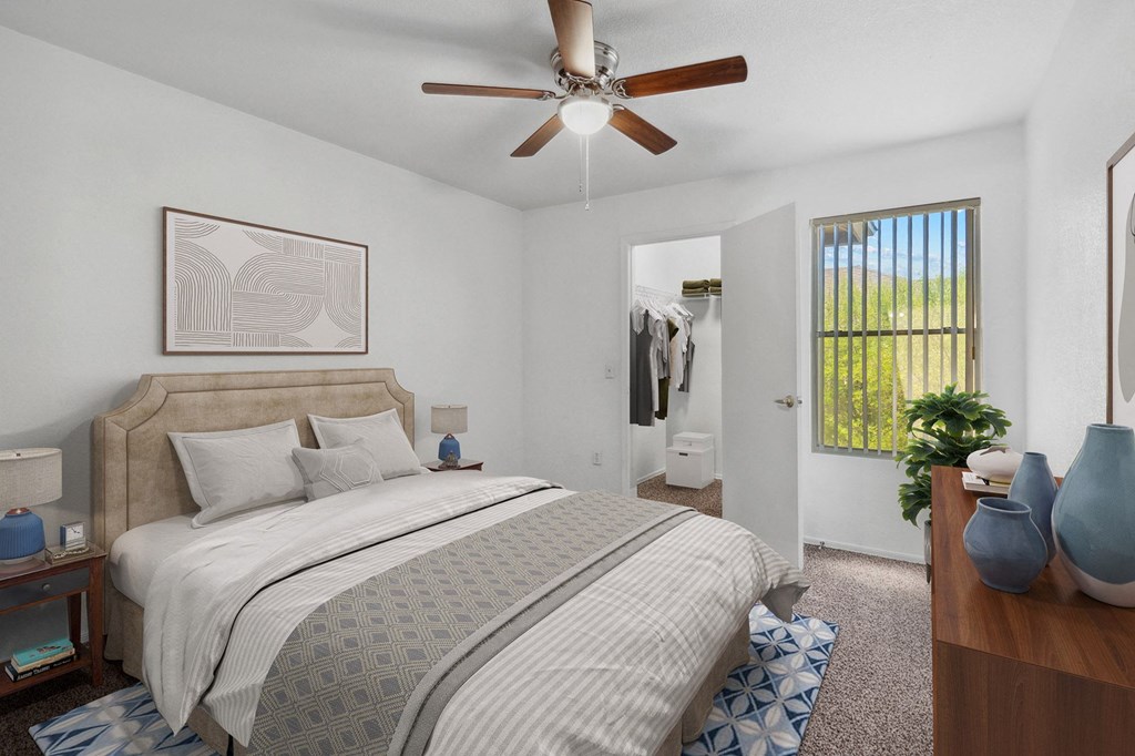 Bedroom at Bella Vita Apartment in Bullhead City Arizona