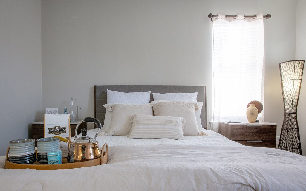 Bedroom at Norte Villas in Albuquerque New Mexico