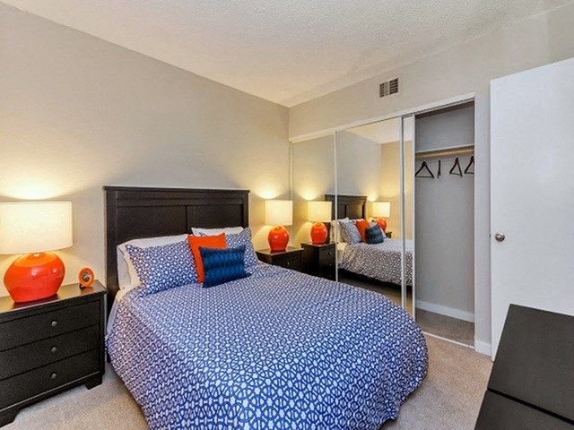 Bedroom at Olive East Apartments