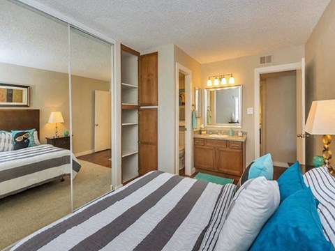 Bedroom at Olive East Apartments