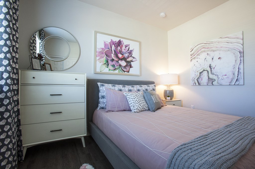 Bedroom at San Mateo Townhomes in Phoenix AZ July 2021 2