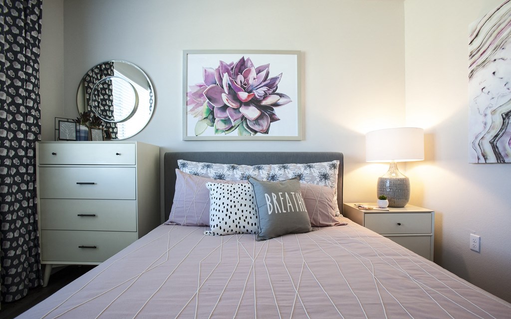 Bedroom at San Mateo Townhomes in Phoenix AZ July 2021 3