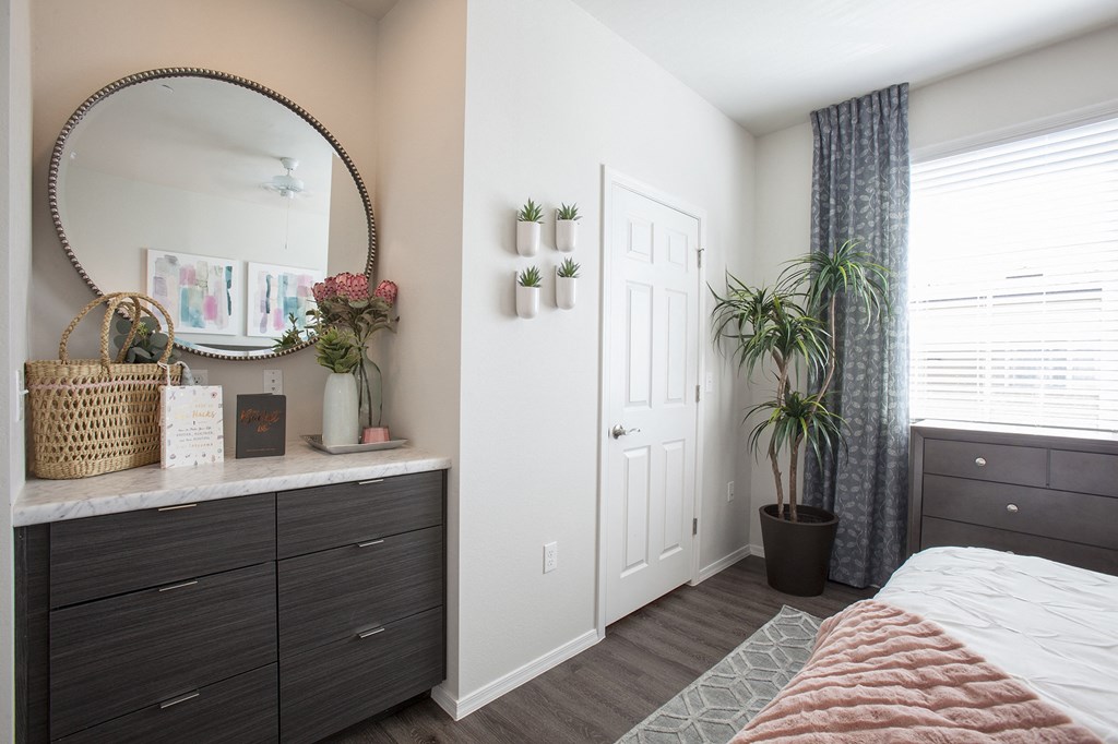 Bedroom at San Mateo Townhomes in Phoenix AZ July 2021 5