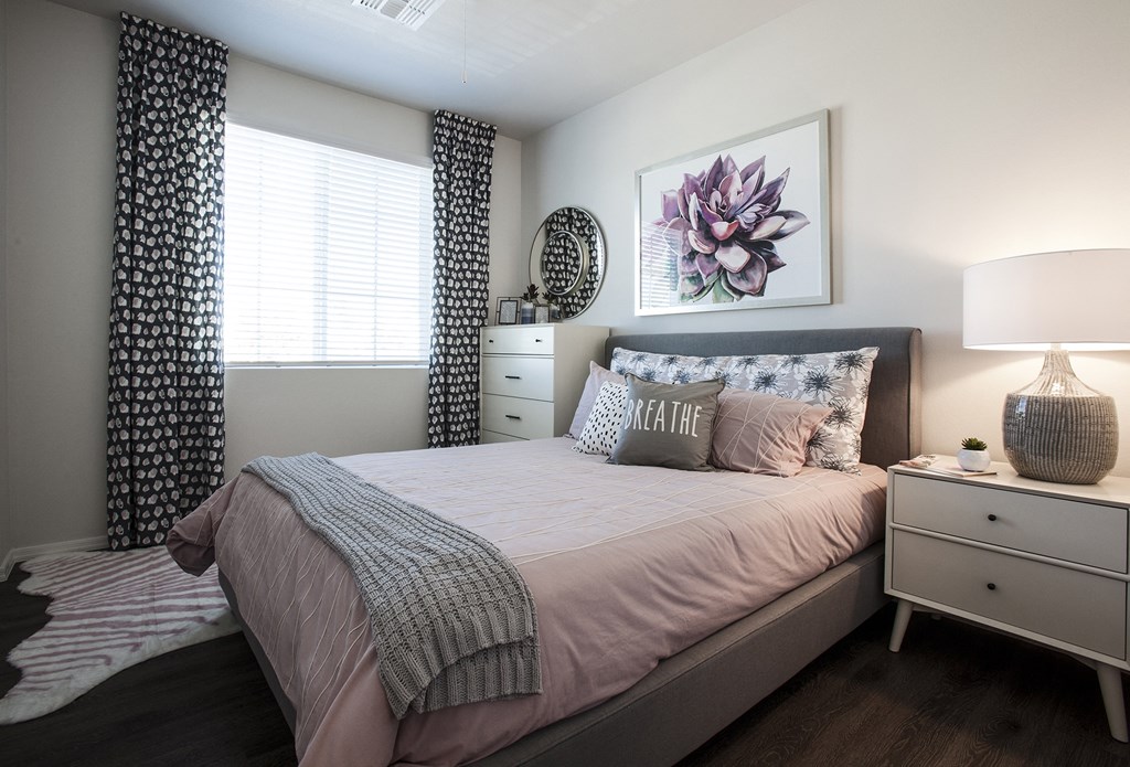 Bedroom at San Mateo Townhomes in Phoenix AZ July 2021 7