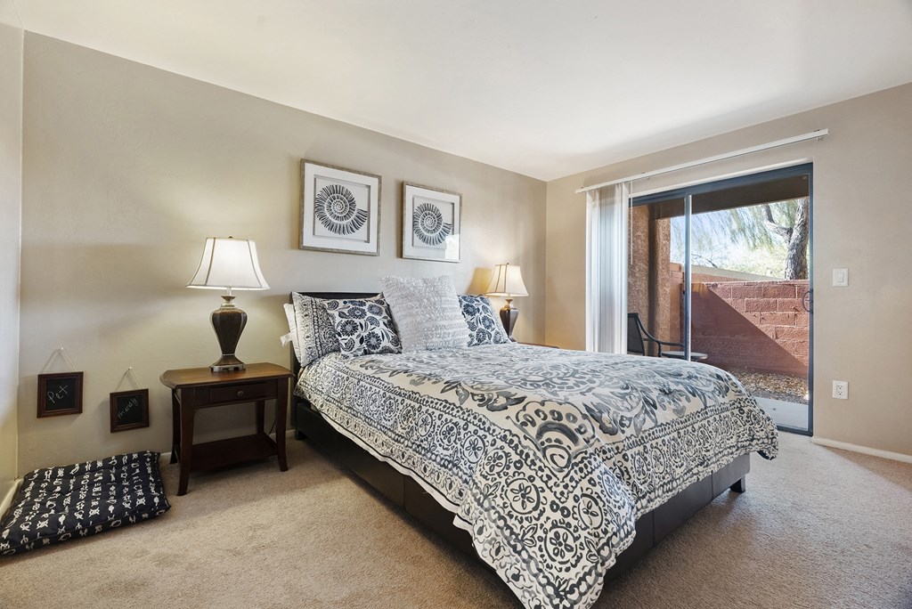 Bedroom at San Simeon Apartments in Tucson AZ November 2020