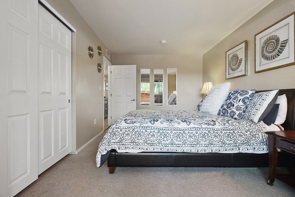 Bedroom at San Simeon Apartments in Tucson AZ November 2020