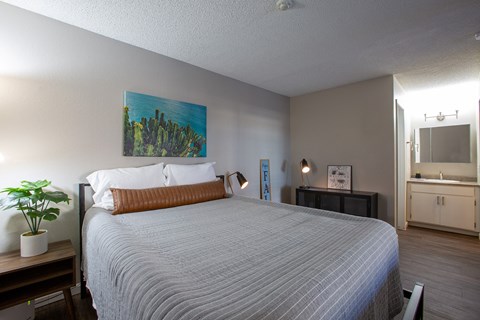 Bedroom at Sky Island Apartments