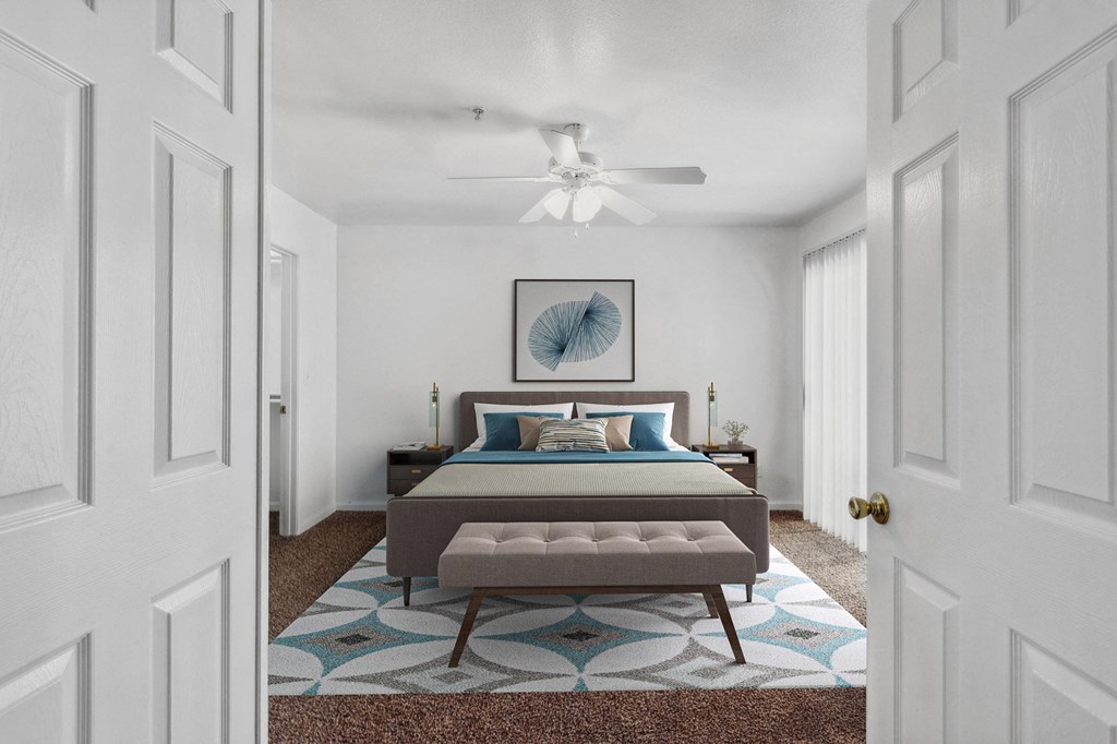 Bedroom at Stone Ridge Apartments in Bullhead City Arizona