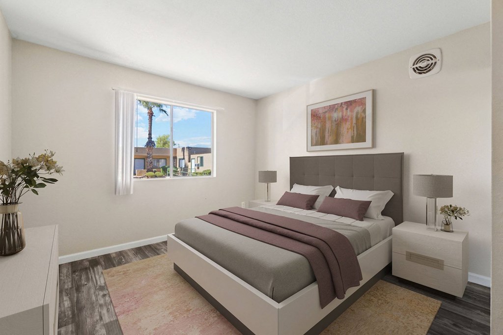 Bedroom at SunVilla Apartments in Mesa Arizona