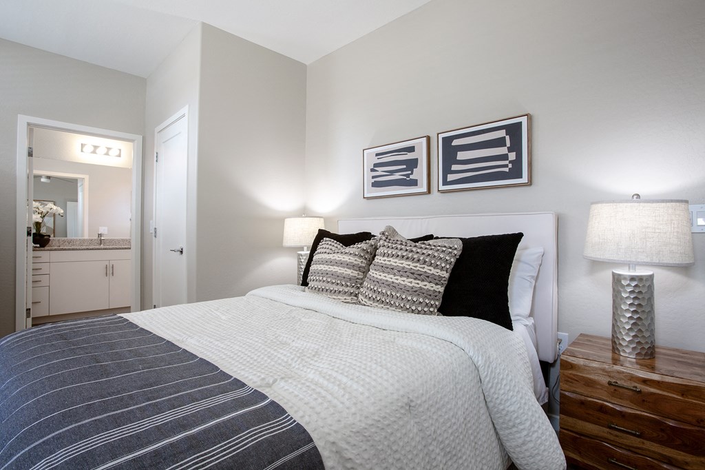 Bedroom at The Carson Townhome Apartments