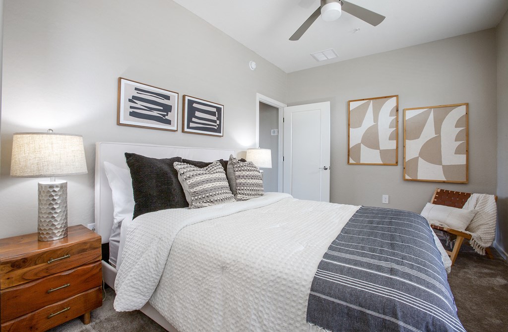 Bedroom at The Carson Townhome Apartments