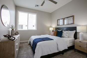 Bedroom at The Carson Townhome Apartments - Photo Gallery 11