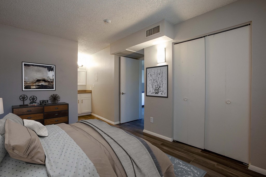 Bedroom at The Link at 4th Ave Apartments in Tucson Arizona