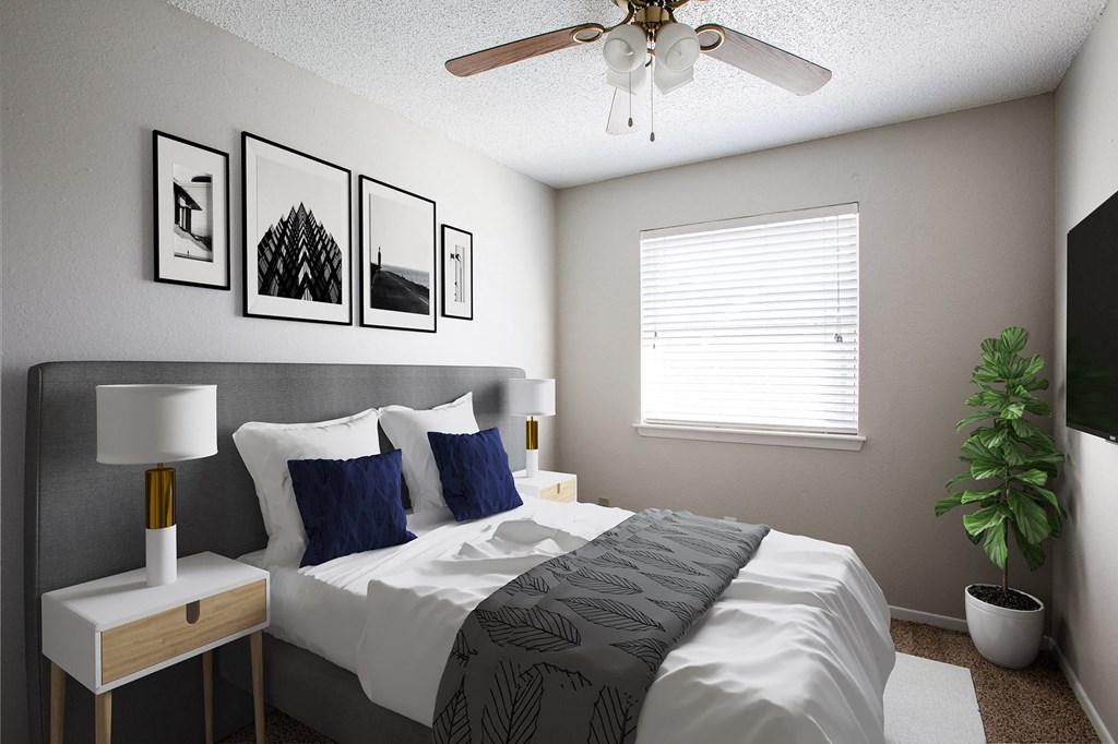 Bedroom at The Villas at Quail Creek Apartment Homes in Austin Texas