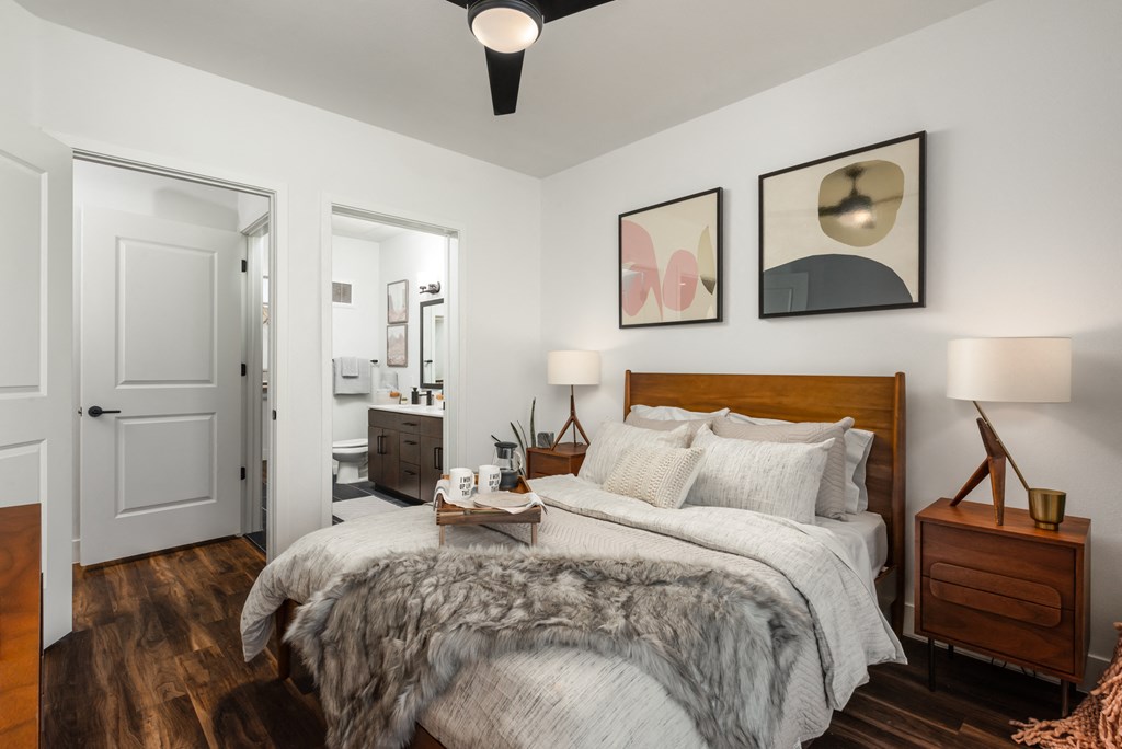 Bedroom at Trovita Rio Apartments in Tempe AZ June 2021 (3)