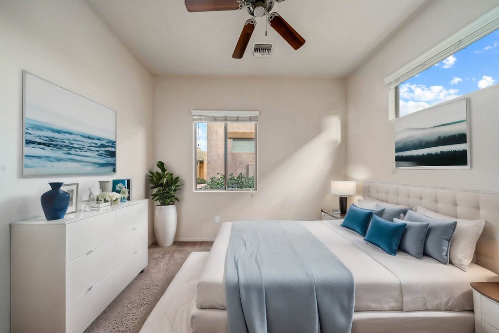 Bedroom with 2 Window Views at Avilla Preserve Apartment Homes in Tucson Arizona