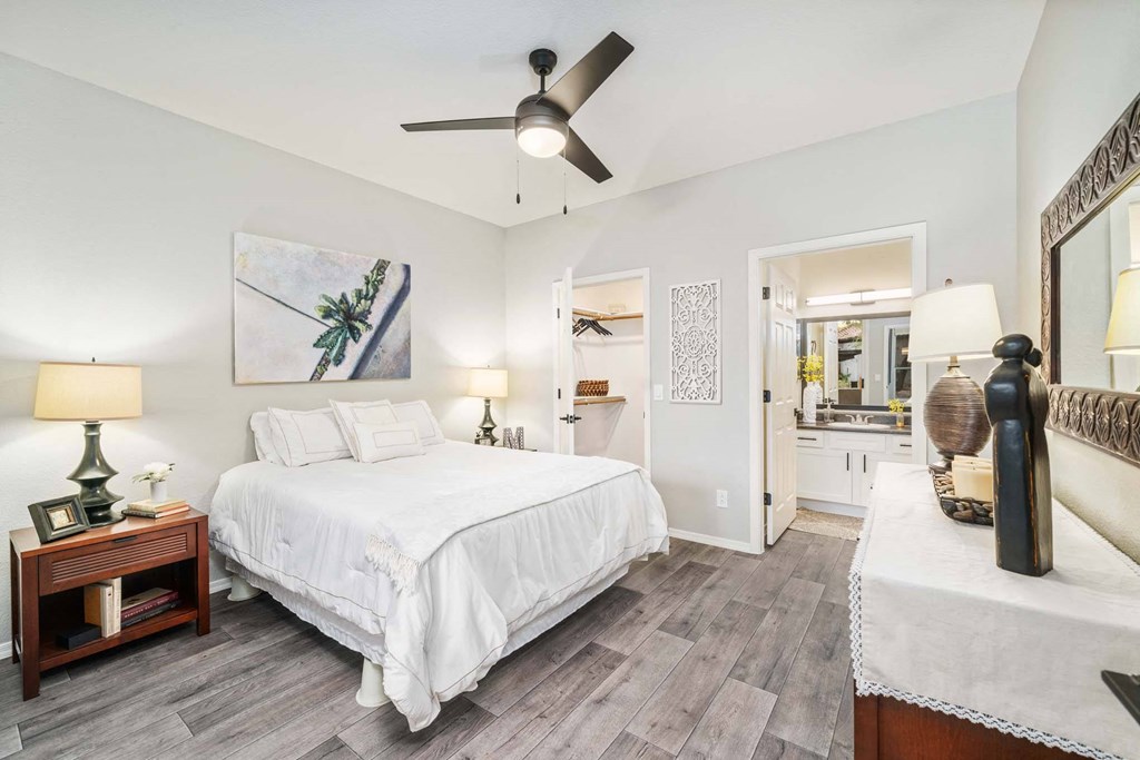 Bedroom with Bathroom at Bear Canyon Apartments in Tucson Arizona