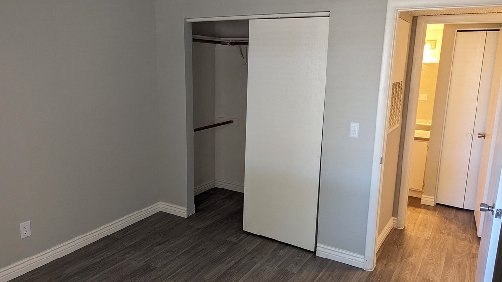 Bedroom with Closet at Acacia Hills Apartments in Tucson Arizona