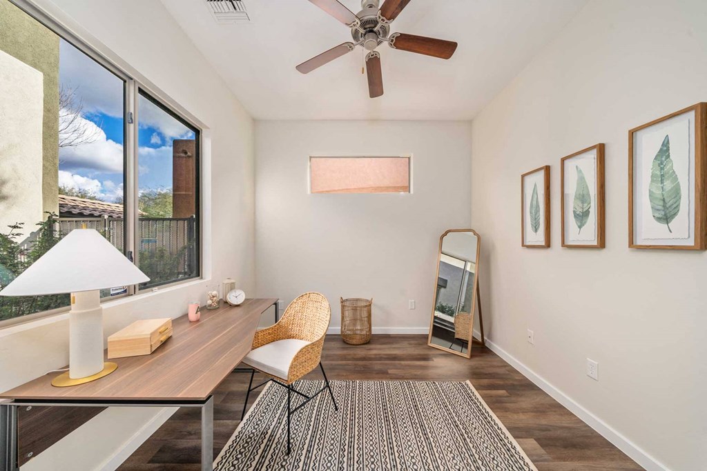 Bedroom with Large Window at Avilla Marana Apartment Homes in Tucson Arizona