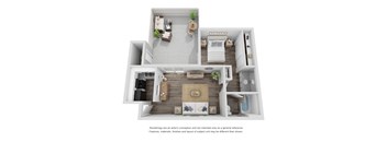 One Bedroom One Bathroom 566 Sqft Unit at Brookwood Apartments in Tucson AZ