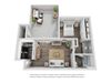 One Bedroom One Bathroom 566 Sqft Unit at Brookwood Apartments in Tucson AZ
