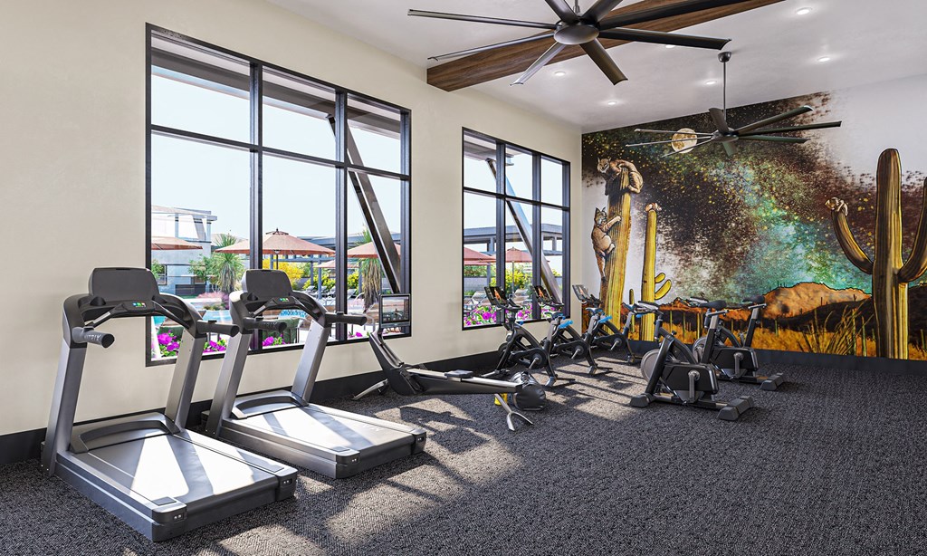 Cardio Equipment at Solstice Living Apartments in Tucson Arizona