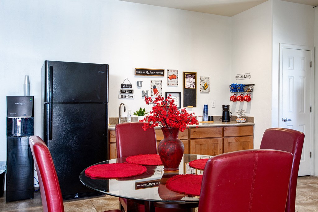 Clubhouse Breakroom at University Manor Apartments in Tucson Arizona