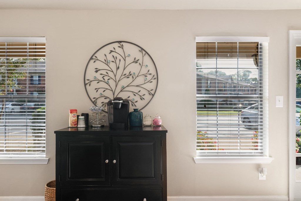 Clubhouse Coffee Bar at Laurel Valley Apartments in Mount Juliet Tennessee March 2021