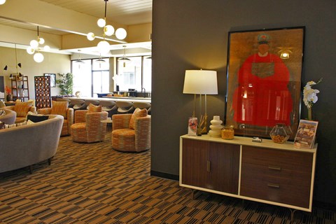 Clubhouse Interior Decor at Los Altos Towers Apartments in Albuquerque NM