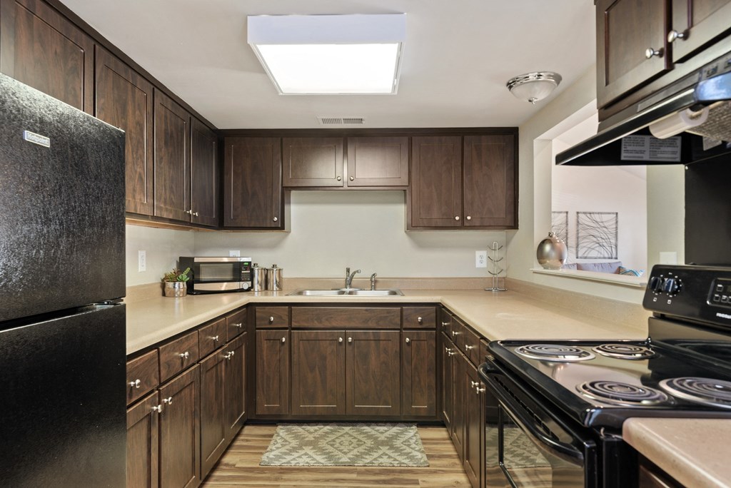 Clubhouse Kitchen at Laurel Valley Apartments in Mount Juliet Tennessee March 2021