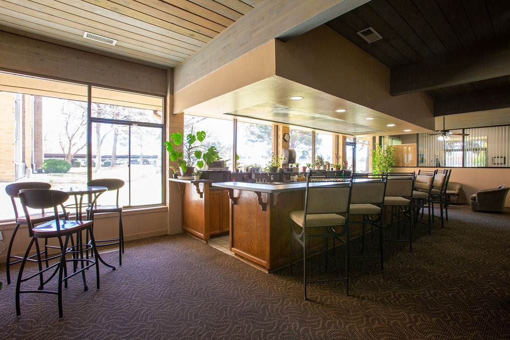 Clubhouse Kitchen at Los Altos Towers Apartments in Albuquerque NM