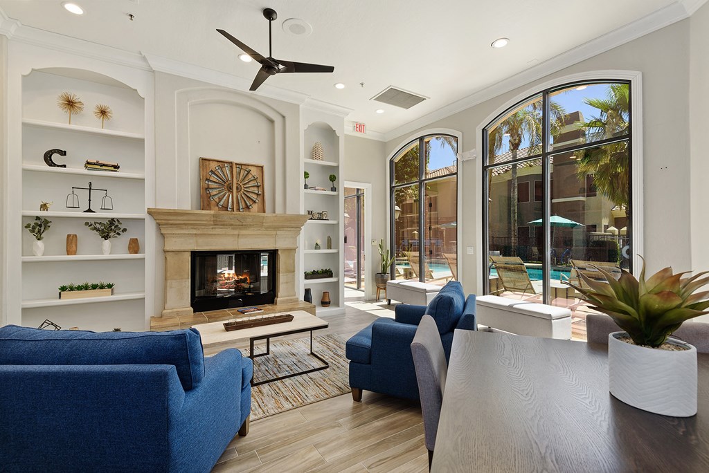Clubhouse Lounge Area at Cambria Apartments in Gilbert Arizona