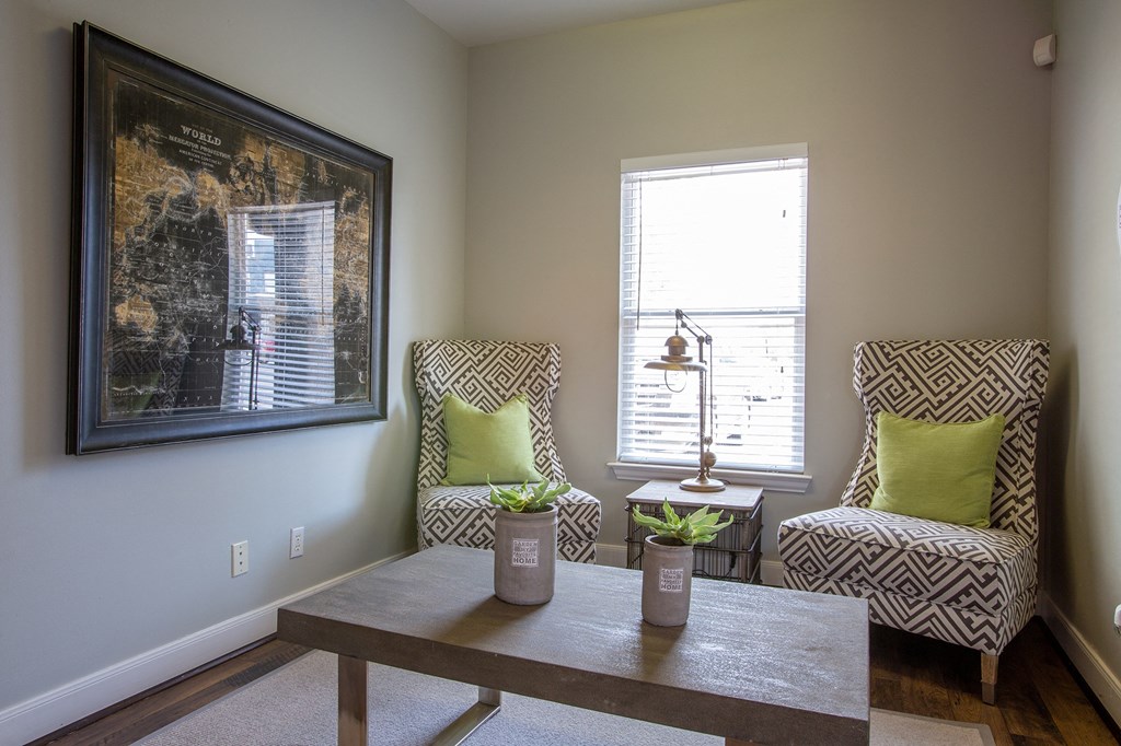 Clubhouse Lounge Area at The Bluffs at Tierra Contenta Apartments
