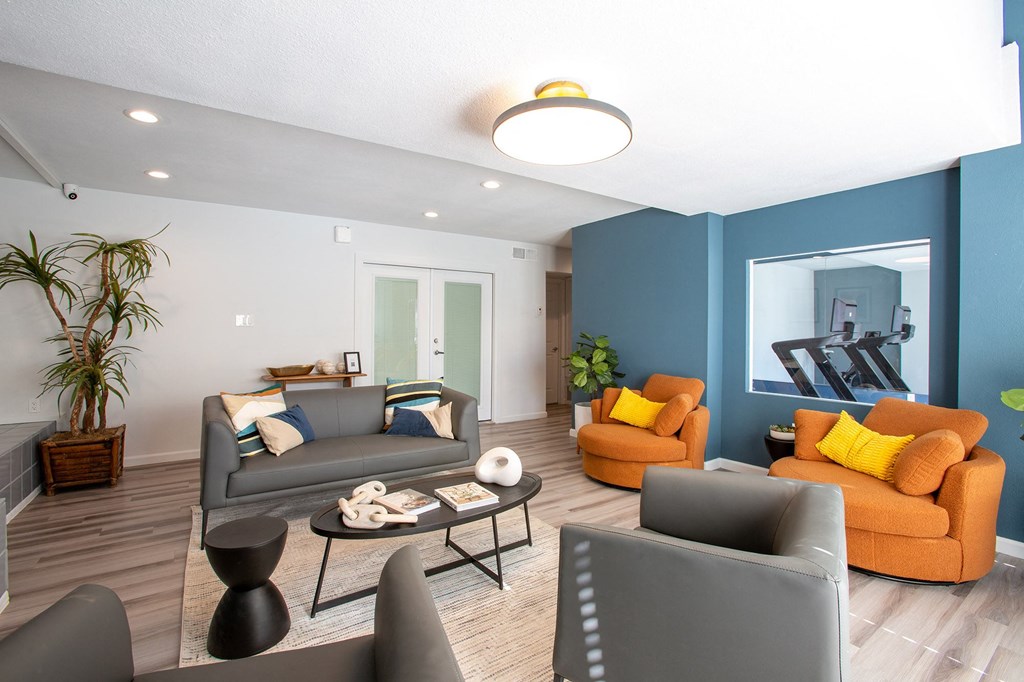 Clubhouse Seating Lounge at The Grove at Tramway Apartments in Albuquerque New Mexico