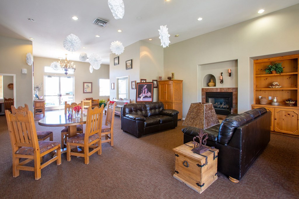 Clubhouse lounge at Aspen Ridge Apartments in Albuquerque New Mexico