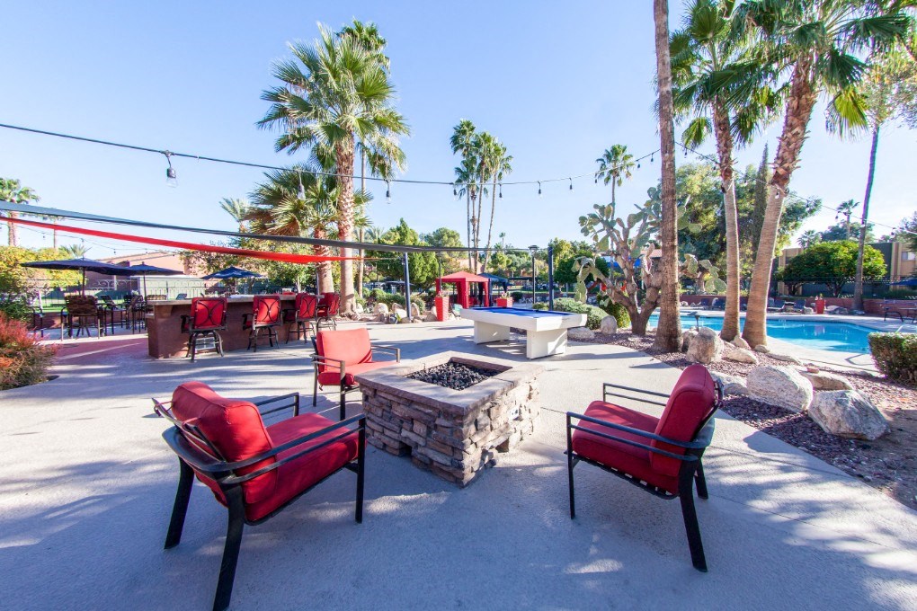 Community Fire Pit at Mission Palms Apartments in Tucson, AZ
