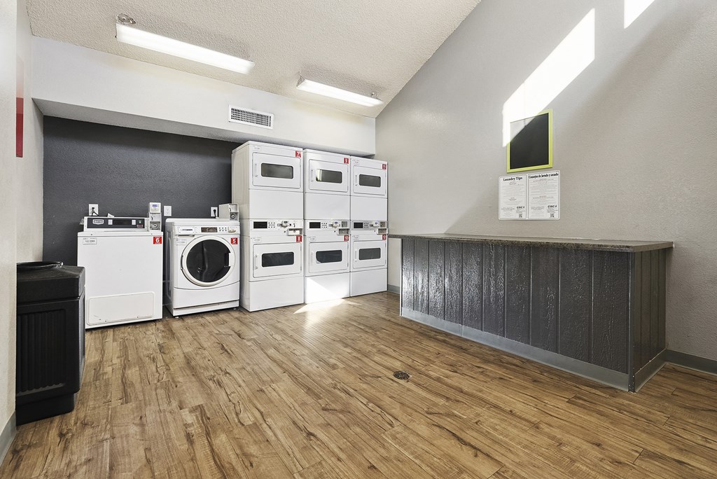 Community laundry facility at Nine90 Apartments in Tucson AZ November 2020