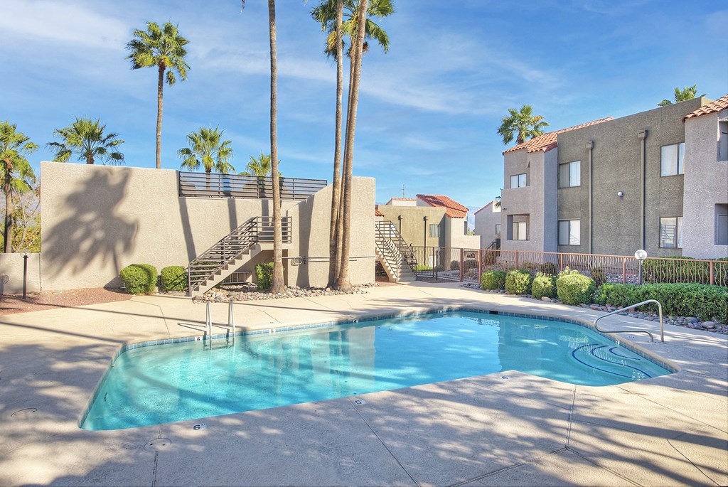 Community pool at Ten50 Apartments in Tucson AZ November 2020