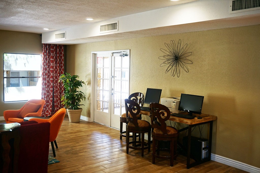 Computers and Printer at Villa Toscana Apartments in Phoenix Arizona 2020