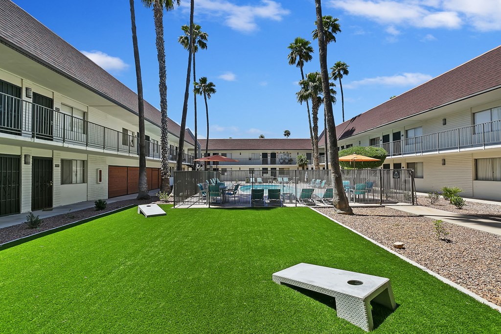 Corn Hole Area at Avani North Tucson Apartments in Tucson