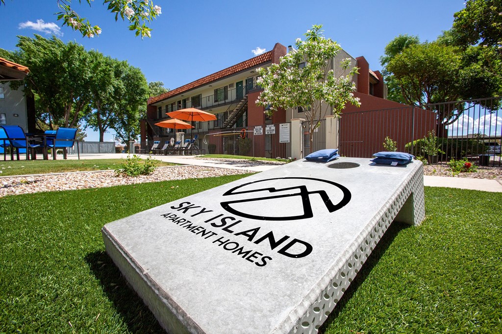 Cornhole at Sky Island Apartments in Sierra Vista Arizona